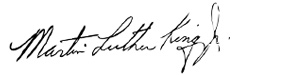 Martin Luther King Jr. Autograph