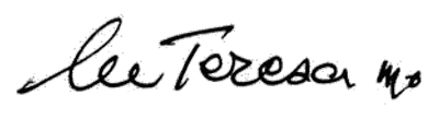 Mother Teresa Autograph