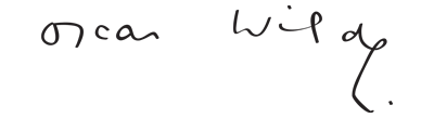 Oscar Wilde Autograph