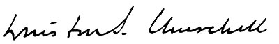 Winston Churchill Autograph
