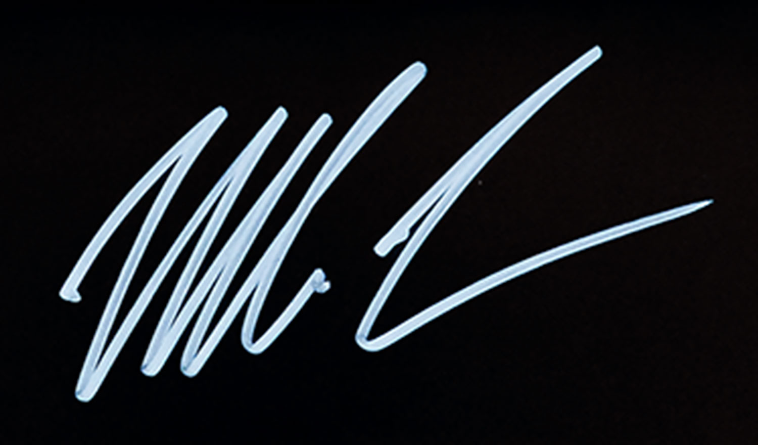 Mike Tyson autograph on signed photo in silver ink.
