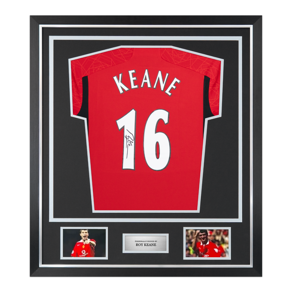 Framed Roy Keane Signed Manchester United Shirt