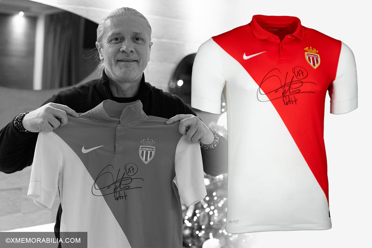 Emmanuel Petit Signed AS Monaco Shirt